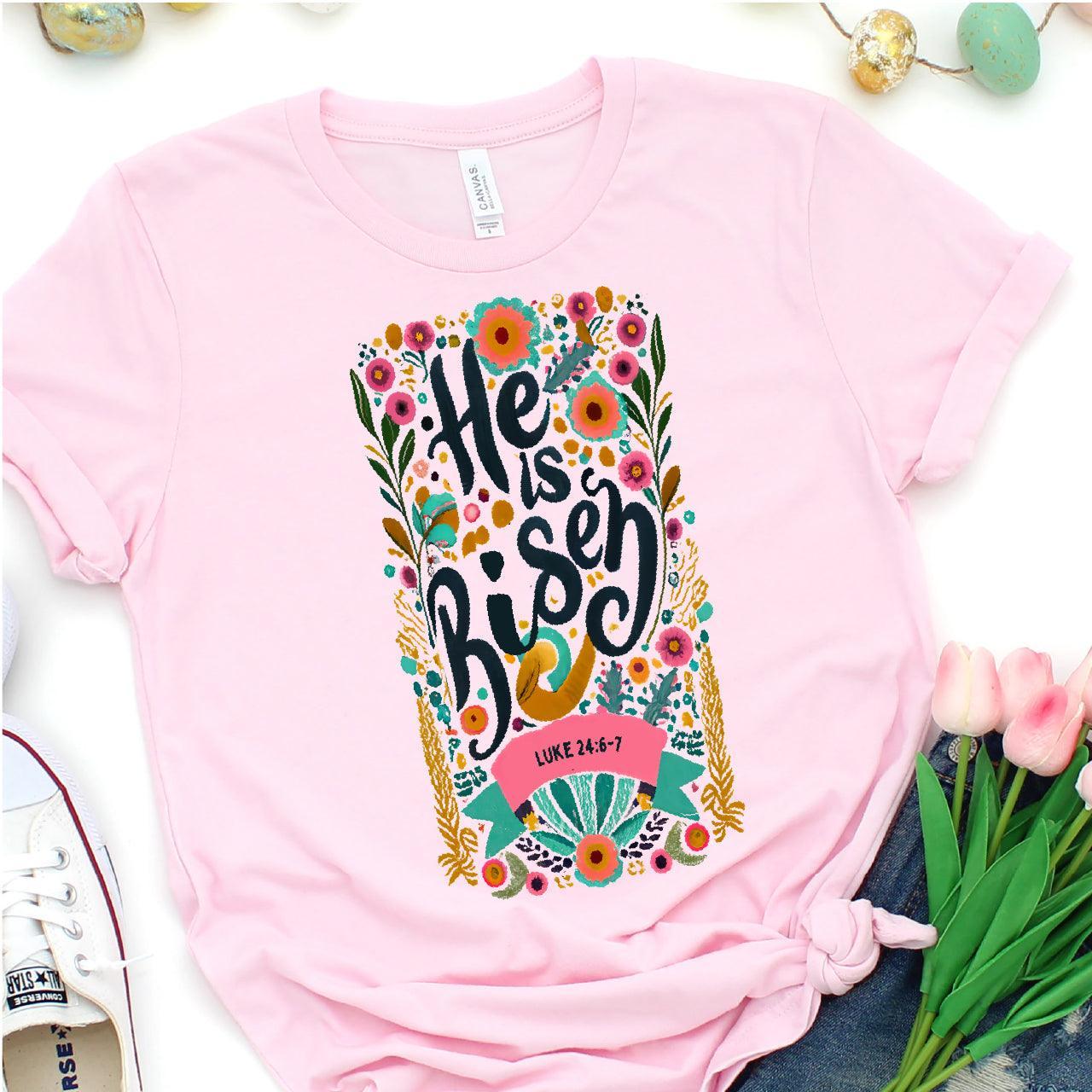 He Is Risen Easter DTF T-Shirt Transfer - Nashville Design House