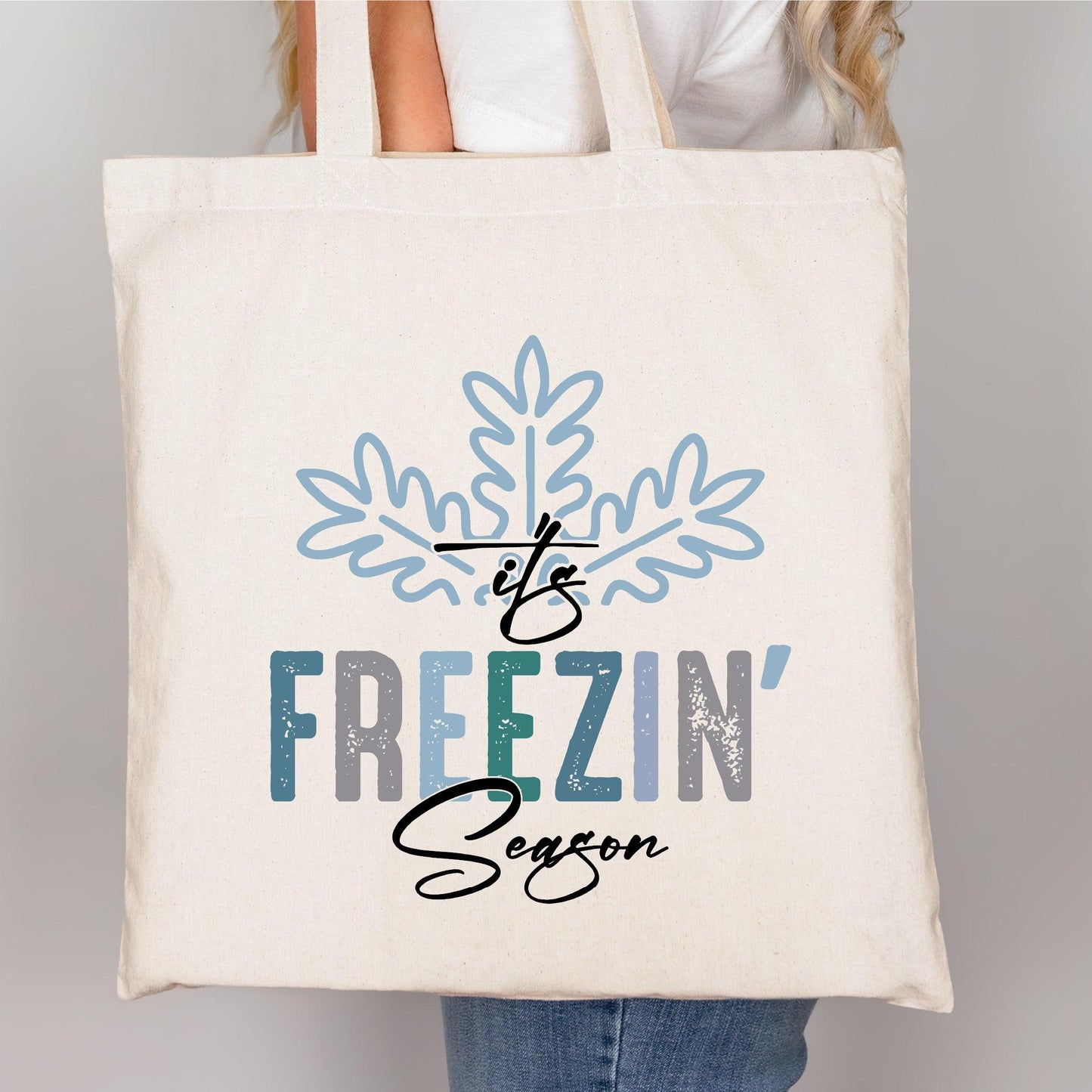 It’s Freezin’ Season DTF Transfer – Snowflake Winter Design - Nashville Design House