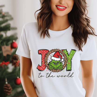 Joy To The World Grinch Style DTF Transfer - Nashville Design House