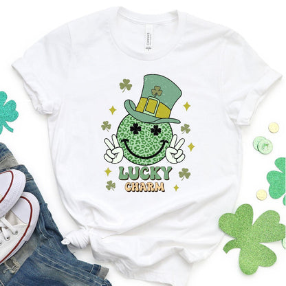 Leopard Smiley Face Lucky Charm DTF T-Shirt Transfer - Nashville Design House