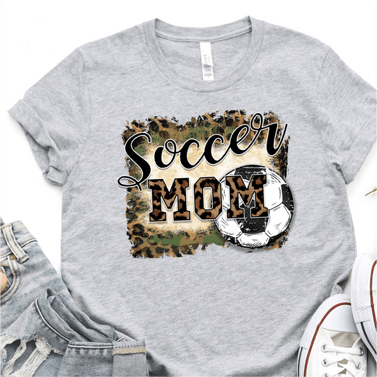 Leopard Soccer Mom - Soccer DTF Transfer - Soccer T-shirt Transfer - Nashville Design House