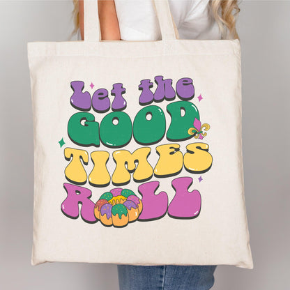 “Let the Good Times Roll” King Cake Retro Mardi Gras DTF Transfer - Nashville Design House