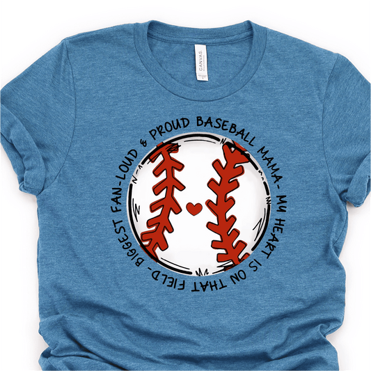 Loud & Prod Baseball Mama - Baseball DTF Transfer - Nashville Design House