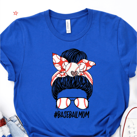 Messy Bun Baseball Mom - Baseball DTF Transfer - Nashville Design House