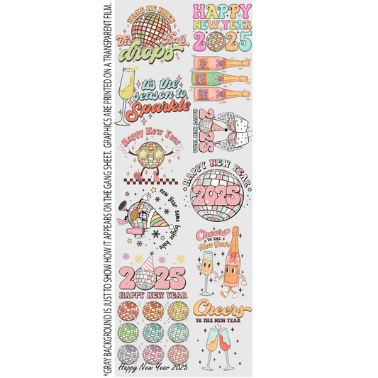 New Year's Eve GANG SHEET (22inx60in) - Nashville Design House