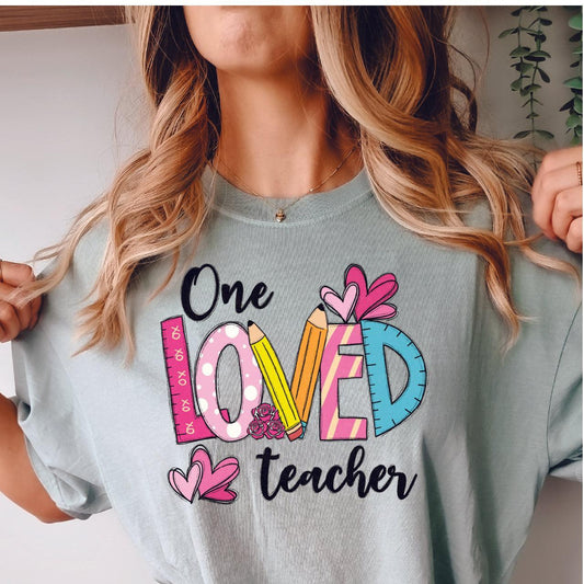 One Loved Teacher DTF Transfer - Nashville Design House