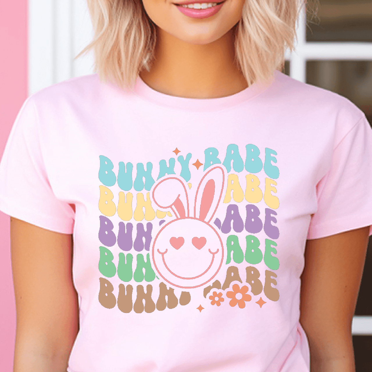 Retro Bunny Babe - Easter DTF Transfer - Nashville Design House