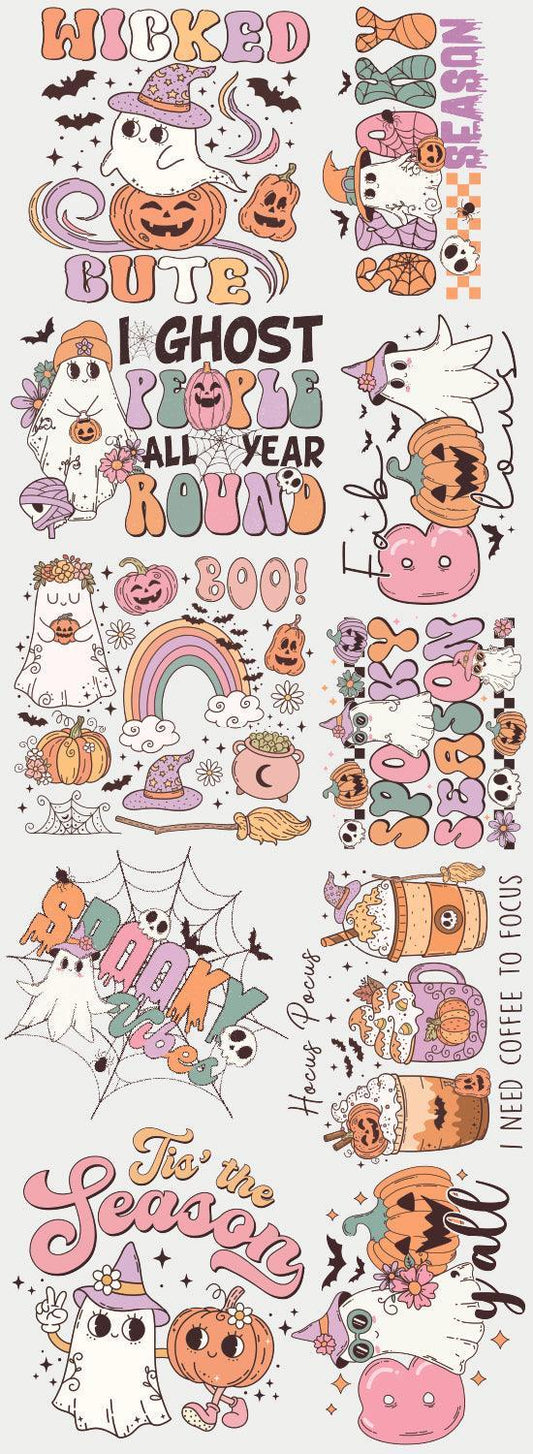 Retro Halloween GANG SHEET (22inx60in) - Nashville Design House