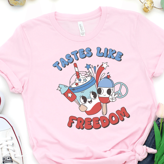 Retro Snacks - Tastes Like Freedom - 4th of July DTF Transfer - Independence Day T-shirt Transfer - Nashville Design House