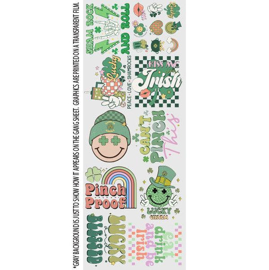 Shamrock-ing St. Patrick's Day DTF GANG SHEET (22inx60in) - Nashville Design House