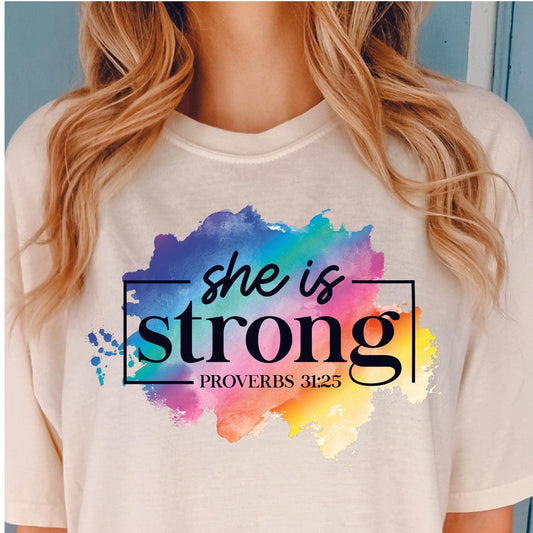 She Is Strong DTF Transfer - Nashville Design House