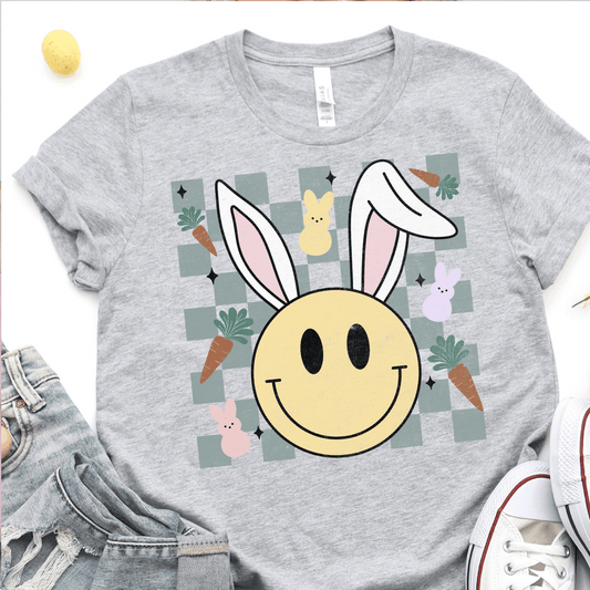 Smiley Bunny Easter DTF Transfer - Nashville Design House