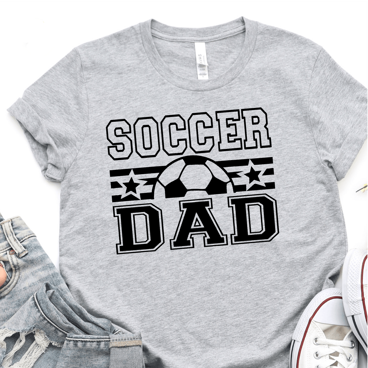 Soccer Dad - Black Print - Soccer T-shirt Transfer - Nashville Design House