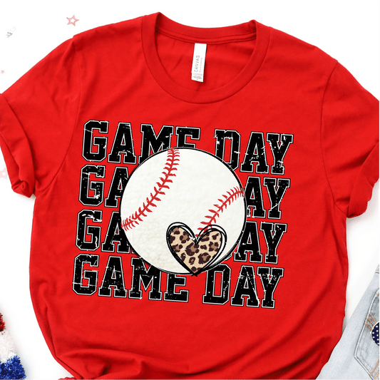 Stacked Game Day for Baseball - Baseball DTF Transfer - Nashville Design House