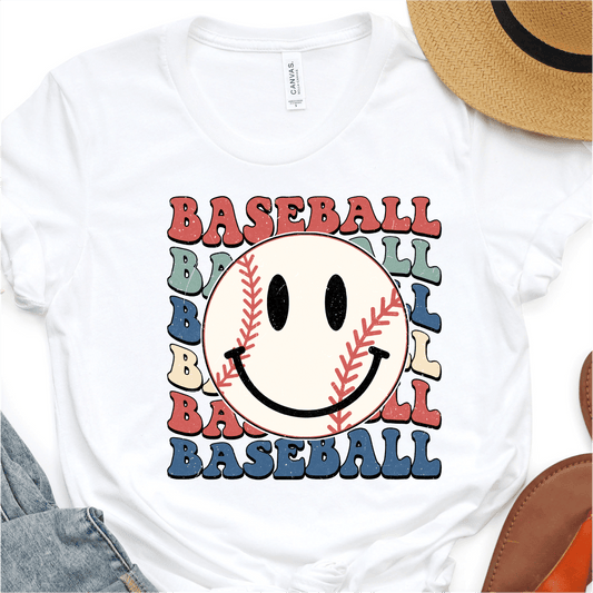 Stacked Retro Baseball - Baseball DTF Transfer - Nashville Design House