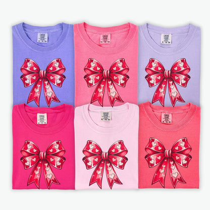 Valentine's Coquette Bow DTF Transfer Print, T-Shirt Transfer - Nashville Design House