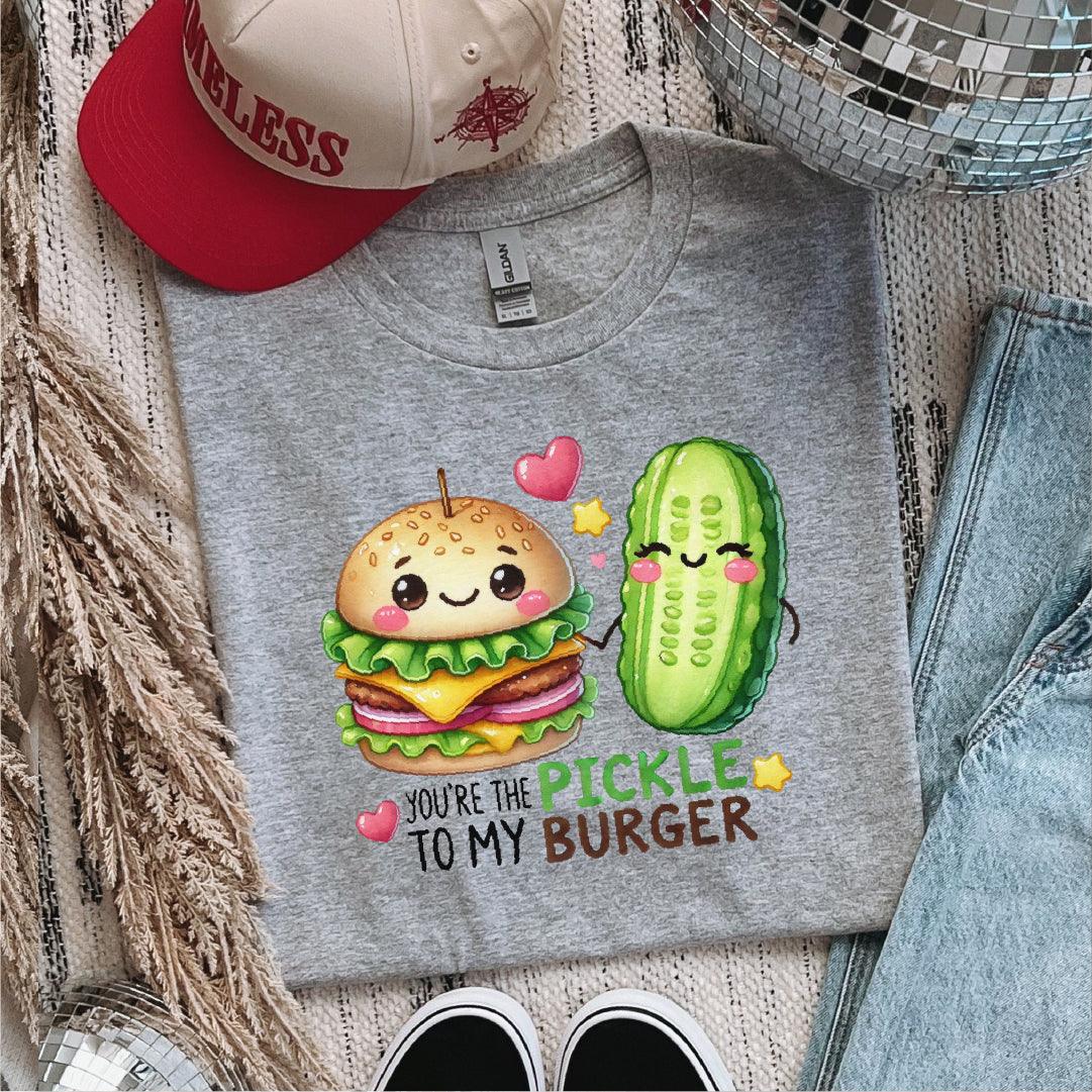 You’re the Pickle to My Burger Valentine's DTF Transfe - Nashville Design House